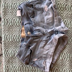 Hollister short-short low rise jean shorts